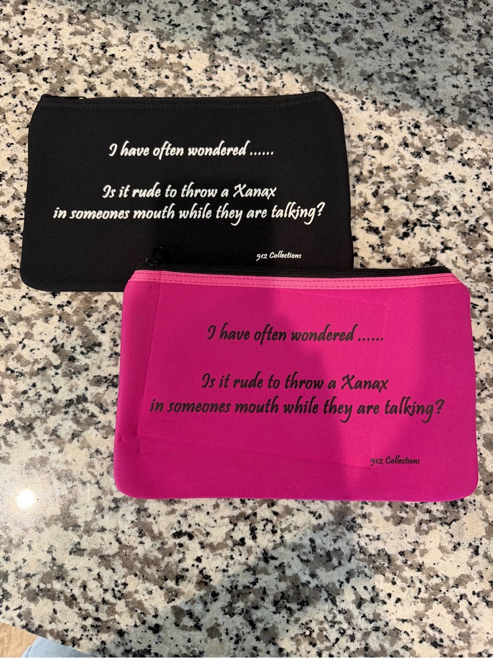 512 Collection Hot Pink Funny Quote Zipper Pouch